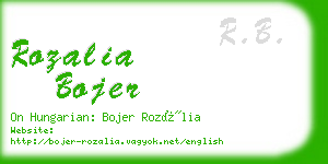 rozalia bojer business card
